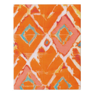 Orange Tribal II Faux Canvas Print