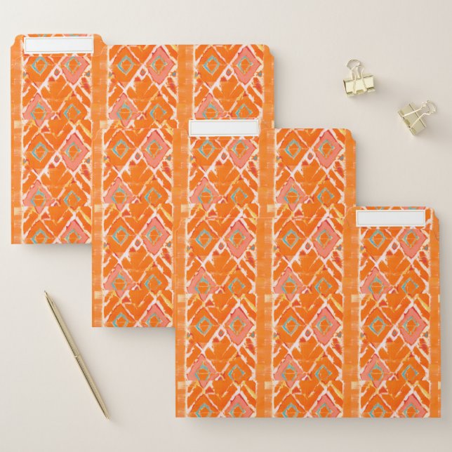 Orange Tribal II File Folder (Set)
