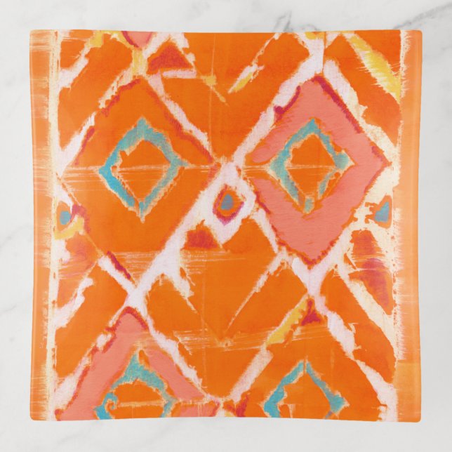 Orange Tribal II Trinket Tray (Front)