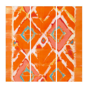 Orange Tribal II Triptych