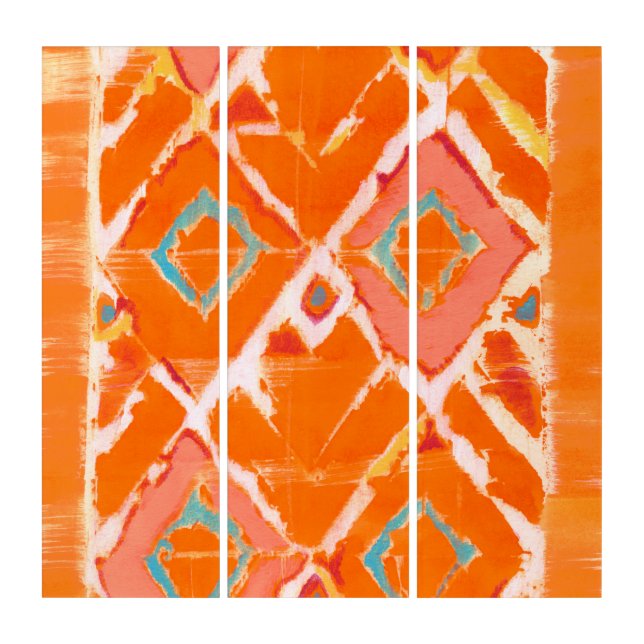 Orange Tribal II Triptych (Front)