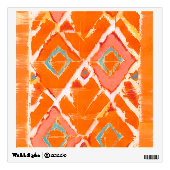 Orange Tribal II Wall Sticker (Front)