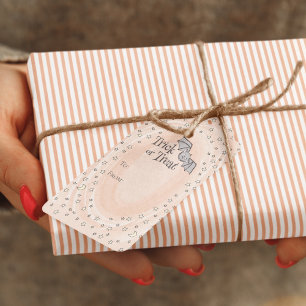 Orange Trick or Treat TO FROM Baby Halloween Gift Tags