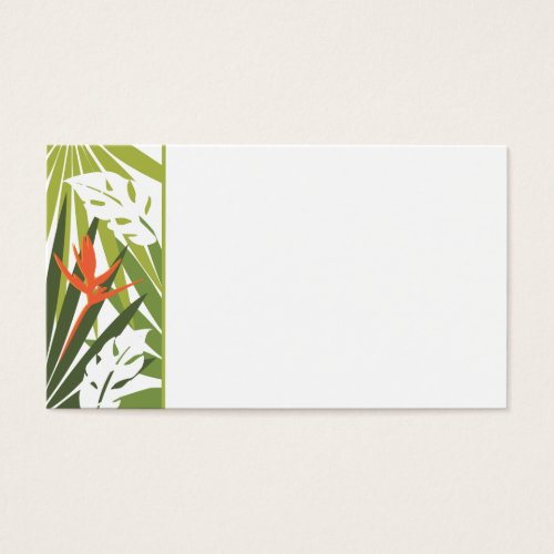 Orange Tropical Floral Wedding Tag