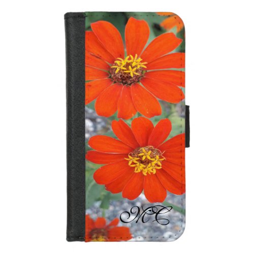 Orange Tropical Sunflowers iPhone 87 Wallet Case