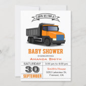 Orange Truck Baby Shower Invitation (Front)