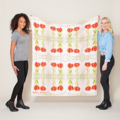 Orange Tulip blanket by Ariella  Lily Designs