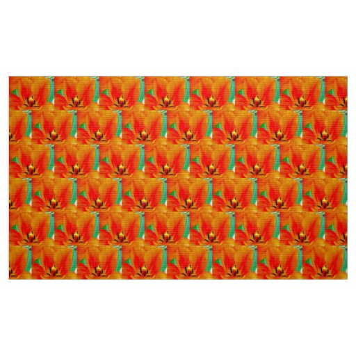 Orange Tulip Fabric