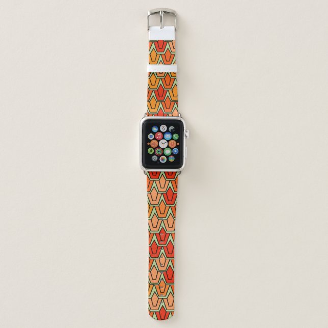 Orange Tulip Field  Apple Watch Band (Front)