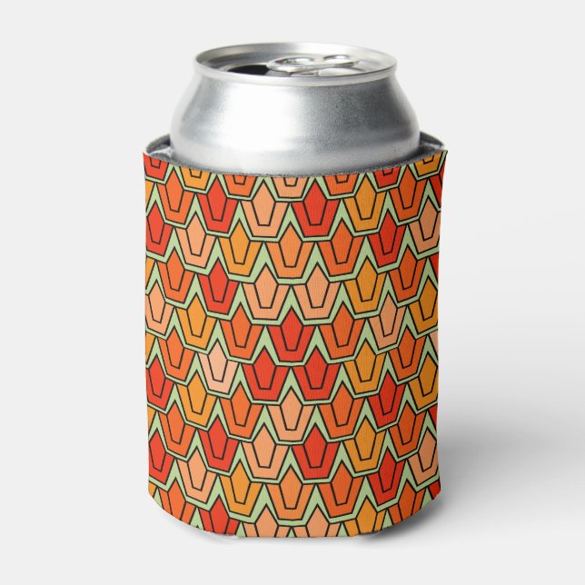 Orange Tulip Field  Can Cooler (Can Front)