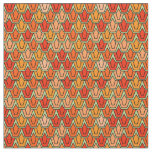 Orange Tulip Field  Fabric