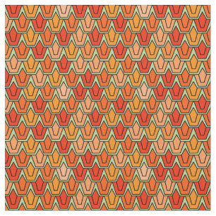 Orange Tulip Field  Fabric