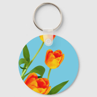 Orange Tulip Keychain