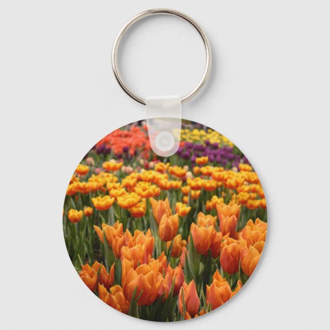 Orange Tulip Keychain (Front)