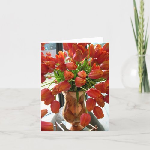 Orange Tulip Note Card