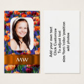 Orange tulip personalized photo (Front & Back)