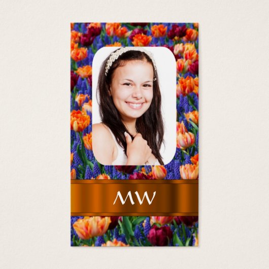 Orange tulip personalized photo (Front)