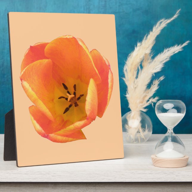 Orange Tulip Plaque (Side)