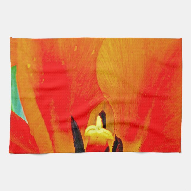 Orange Tulip Towel (Horizontal)