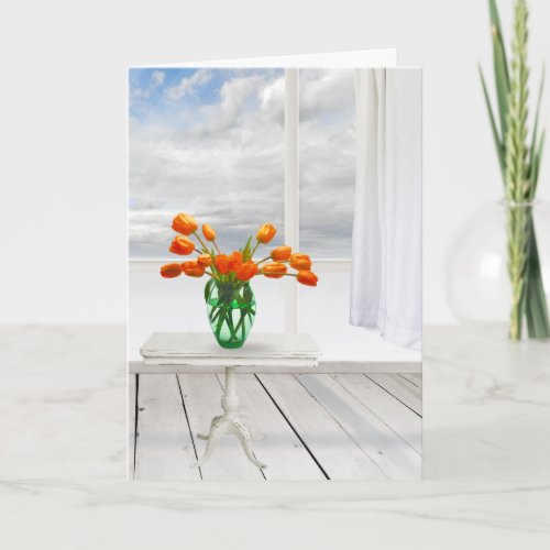 Orange Tulips and Window Card