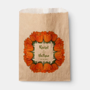 Orange Tulips Bridal Shower Kraft Favor Bag