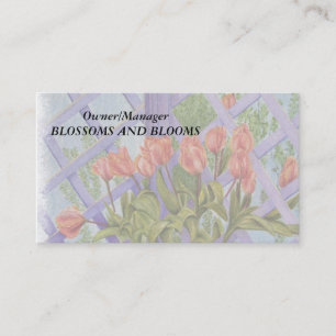 ORANGE TULIPS CUSTOMIZABLE BUSINESS CARDS