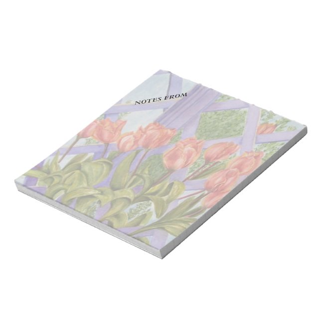 ORANGE TULIPS CUSTOMIZABLE NOTE PAD (Rotated)