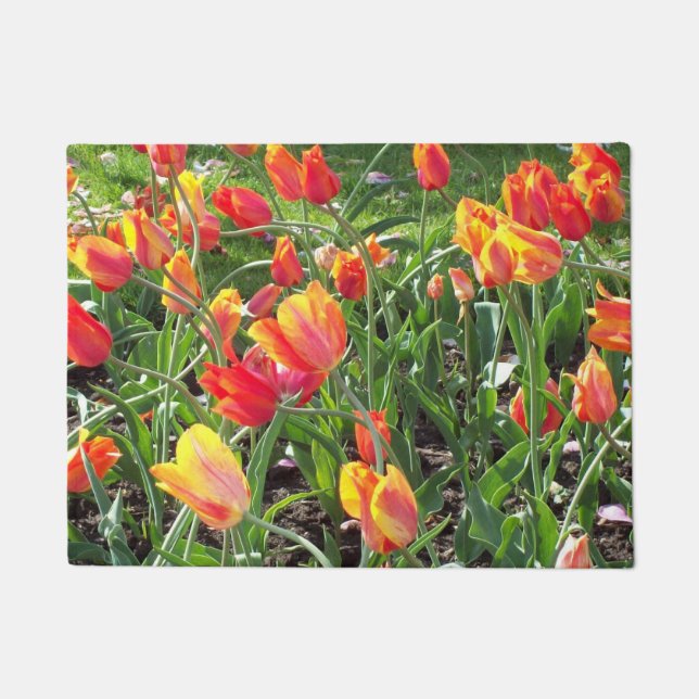 Orange Tulips Doormat (Front)