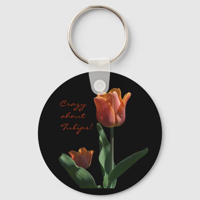 Orange Tulips Keychain (Front)