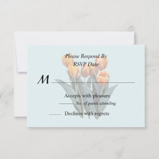 Orange Tulips RSVP Card