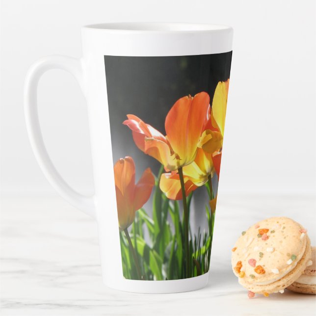 Orange Tulips Tall Mug (In Situ)