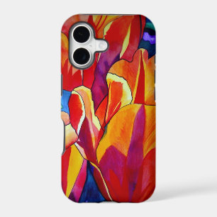 Orange Tulips watercolor art flower painting iPhone 17 Case