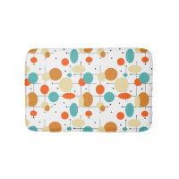 Orange Turquoise Circles Retro Mid Century Pattern