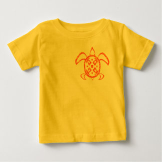 Orange Turtle 2-Sided Baby T-Shirt