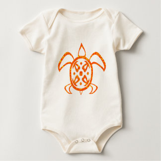 Orange Turtle Baby Bodysuit