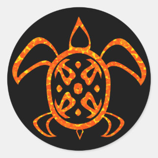 Orange Turtle Stickers