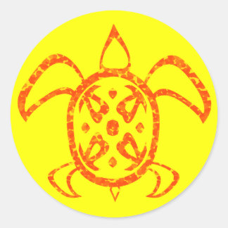 Orange Turtle Stickers