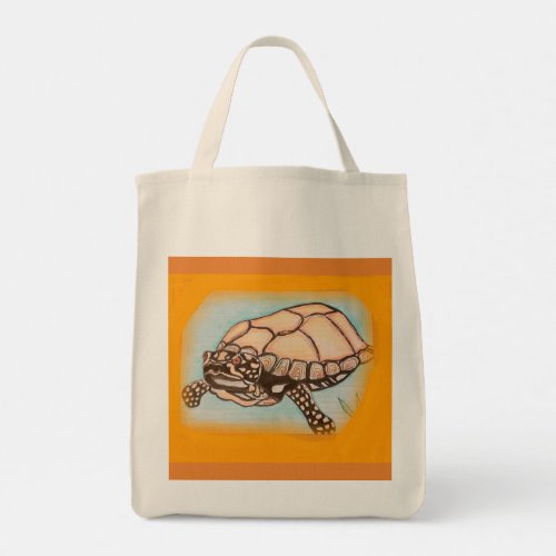 Orange Turtle Tote Bag