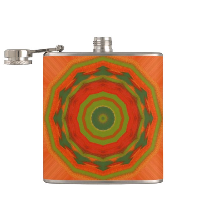 Orange Twirl Flask (Opened)