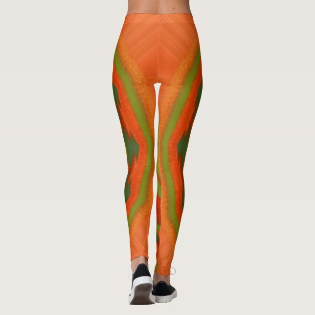 Orange Twirl Leggings (Back)