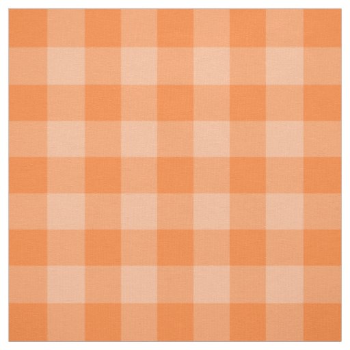 Orange Two-tone Gingham Pattern Fabric