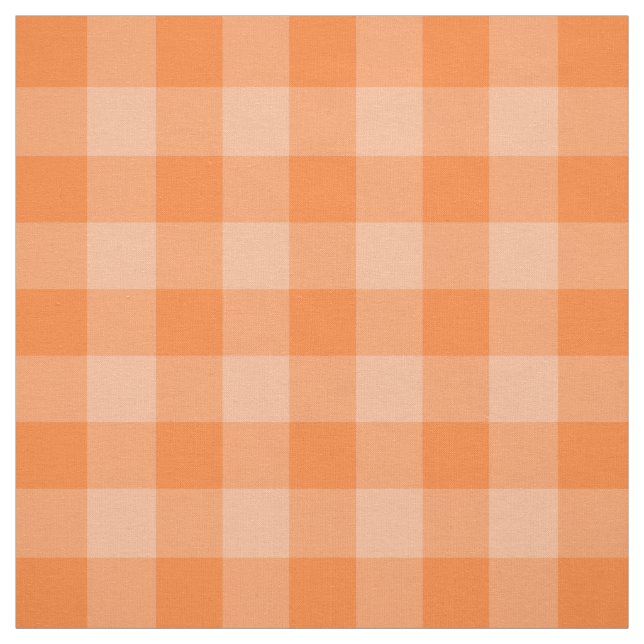 Orange Two-tone Gingham Pattern Fabric (Swatch)