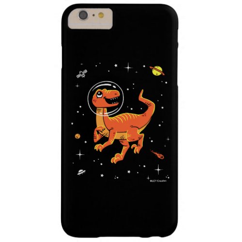 Orange Tyrannosaurus Dinos In Space Barely There iPhone 6 Plus Case