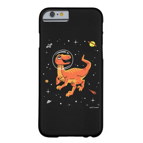 Orange Tyrannosaurus Dinos In Space Barely There iPhone 6 Case