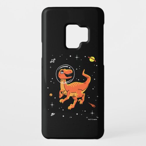Orange Tyrannosaurus Dinos In Space Case_Mate Samsung Galaxy S9 Case
