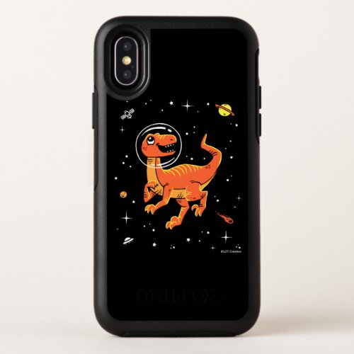 Orange Tyrannosaurus Dinos In Space OtterBox Symmetry iPhone X Case
