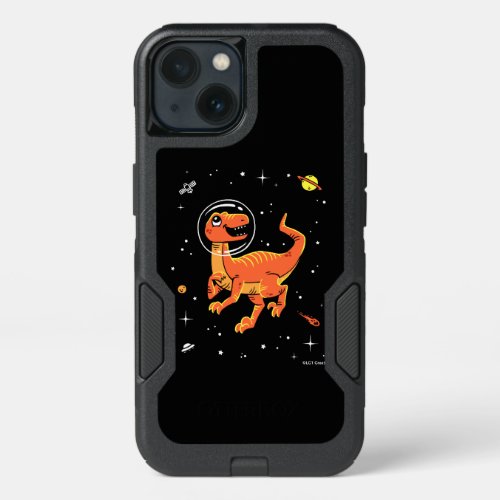 Orange Tyrannosaurus Dinos In Space iPhone 13 Case