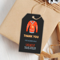 Orange Ugly Sweater Gift Tags