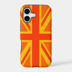 Orange Union Jack British Flag Decor iPhone 17 Case