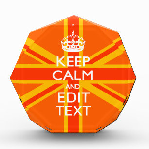 Orange Union Jack British Flag Swag Award